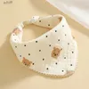 Lätzchen Spucktücher Baby Musselin Lätzchen Dual-Use-Dreieck Weiche Baumwolle Spitze Spucktuch Speicheltuch Schürze Bandana Schal für Jungen Mädchen Füttern Sabbern LätzchenL231108