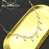 Pendant Necklaces GLSEEVO Shining Lace Tassel Bulb-Shaped Chain Natural Pearls Women Necklace Luxury Fashion Fine Jewelry Anniversary Customizable 231108