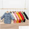 Casaco Moda Inverno Crianças Casacos Crianças Meninos Jaquetas Grosso Longo Meninas Com Capuz Outerwear Snowsuit 2-8Y Roupas Drop Delivery Baby Mate Otnvd