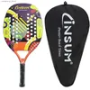 Tennisracketar Pro Beach Tennisracket med glänsande 3D-yta som inte är halkig handkolfiber med täckväska för strandsport och öva Q231109