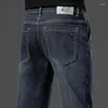 Мужские джинсы, осенне-весенние свободные прямые длинные брюки, повседневные, универсальные, модные, высокое качество, большие размеры 29-44, 45, 46