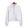 Lu's Lu's Women Stand Stand Hoodie Scuba Zipper Slover Solid Solid Slowser Long Sleeved Dressheirt بالإضافة إلى الصوف