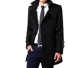 Vestes pour hommes 4XL-Trench-Coat Long de couleur unie à la mode pour hommes, veste de styliste de haute qualité à double boutonnage, coupe cintrée automne et hiverzln231108