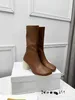 Maison Long Topquality Classic Femmes Boot Knee Femmes Bottes Botkle Designer Boots Martin pour femmes chaussures classiques Fashion Winter Le cuir bottes grossières