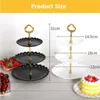 Baking Tools Kitchen 3 Tiers Cake Stand Candy Tray European Plastic Living Room Dining Table Fruit Dessert Plate Detachable Party Sweets