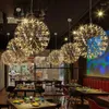 Lâmpadas pendentes de fogos de artifício moderno Bola de faísca Luzes LED LIDADE SALA DE RESTAURANTE Restaurante Lâmpada de Iron Arte Decoração Candelieiro Iluminação