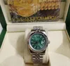 avec boîte d'origine Montre de haute qualité 41 mm President Datejust 116334 Verre saphir Asie 2813 Mouvement mécanique automatique Mens vert