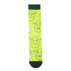 Chaussettes pour hommes heureux coloré skateboard long drôle hommes femmes dessin animé motif hip hop cool sokken pour coton meias unisexe