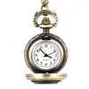 Pocket Watches Fashion Men Women Vintage Quartz Watch Alloy Glass Dome Necklace Pendant Unisex Sweater Chain Clock Gifts