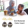 Fournitures festives Autres fêtes Eid Mubarak Cupcake Topper Ramadan Décoration Gâteau Insert Carte Islamique Musulman Festival DIY Pâtisserie Décor Bakin