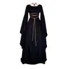 Casual Jurken Europese Middeleeuwse Renaissance Lange Jurk Vrouwen Gothiced Hof Taille Cosplay Halloween Kostuum Elegant