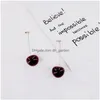 Stud Fashion 3D Red Cherry Drop Earrings Cute Fruit Gold Dangle Charm Jewelry Gift For Women Girls Valentines Dayz Dhfpm