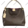 3A Designer Womens Shop Sac Hobo Grand sac à main Capacité Doux 5 Couleurs En Cuir Épaule Grands Sacs Gracieux Sac À Main Une Épaule Ladys 43704 GRACEFUL MM marron Flowe