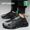 ドレスシューズ断熱6kV電気技師安全メンズワークブーツプラスチック製のつま先スニーカーantistab Antismash Men 230407