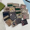 Kortfodral kort plånbokskorthållare handväska plånbok med sammanlåsande g ophidia kvinna herr designer mynt purses påse äkta läder mode minikopplingar