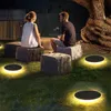 Lawn Lamps Outdoor Garden Security Glassland Bollards Lamp Solar Pathway Ground Lights With Remote Patio Backyard Pillar
