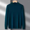 Pulls pour hommes Automne Hiver Pulls à tricoter Pull tricoté à col roulé Pull chaud pour hommes Jumper Slim Fit Casual Sweate à manches longues Top en tricot doux