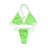 Kadın mayo shuizhamou markası 2023 yaz tarzı katı bikini seksi moda iki parçalı telli plaj giyim benzersiz toptan satış