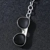 Porte-clés Lunettes de soleil noires classiques Pendentif Porte-clés pour femmes et hommes Creative Car Keyrings Sac Ornements Accessoires Tendance Bijoux Cadeau