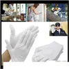 Paires de gants de travail légers d'inspection en coton blanc, gants de protection de haute qualité