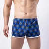 Mutande da uomo Boxer Casual Stampa scozzese Abbigliamento da casa Slip larghi e traspiranti Pantaloncini morbidi e leggeri Intimo Elasticità in vita Tronchi