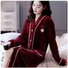 Vêtements de nuit pour femmes Femmes épais chaud corail polaire long peignoir hiver kimono flanelle robe de bain chemise de nuit robe de chambre mâle spa