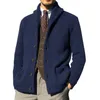 Chandails masculins Cardigan cardigan tricot à poitrine simple bouton d'hiver