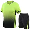 Men's Tracksuits 2 shirtsshorts Men's track and field uniform Gym fitness badminton sportswear Running jogging sportswear Exercise set 230408