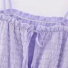 Débardeurs pour femmes, Camisole élastique violet doux, Slim, été, femme, camisoles texturées solides, hauts mignons à bretelles, 2023