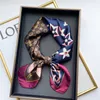 Cabeça de seda letras fendyly pescoço feminino designer ff cachecóis 70x70cm impressão flor imitar bandana lenço bandana lenço quadrado cachecóis paris para ombro tot c9yb