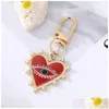 Anahtarlıklar Landards Keychains Lanyards Rhinestones Pearl Evil Gözler Alaşım Erkek Kadınlar Şeftali Aşk Kalp Şeytanları Çanta Araba Anahtarlık Dhgarden Dhov4