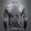 Herrjackor Light Luxury Mens Classic Style Denim Coat Zippers Decors Moto Biker Jackets Hard Wash Street Fashion Sexy Denim Jacket; ZLN231108