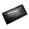 Plånböcker Hongsen Crocodile Belly Long Wallet Man Man Purse Clutch Bag