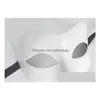 Masques De Fête Nouveau Masque Noir Et Blanc Demi Visage Mascarade Props Livraison Drop Home Garden Fournitures De Fête Dh3Q0