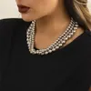 Przesadzony akrylowy naszyjnik z koralikiem kulkowym dla kobiet gotycki modny choker biżuteria steampunk