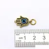 Charmes 100 pièces turc Hamsa main bleu mauvais œil pendentif à breloques pour la fabrication de bijoux résultats bricolage livraison directe bijoux bijoux Dhgarden Dhjz0