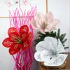 Simulé 38 cm fleur de noël fête de mariage événement scène mise en page velours fleur tir accessoires