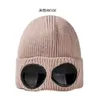 Unisex Fleece Ski Caps Beanie Winter Windproof Hat With Goggles Sticked Warm Wool Hats Snow Ski Skull Outdoor Sports Cap Fashion Skull Beabies C430