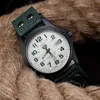 Wristwatches Casual Leather Strap Number Dial Quartz Wristwatch Fashion Men Watches for Man Simple Sport Style Male Clock relogio masculino 231108