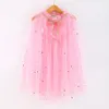 Coat Summer Girls Dress Blazers Children's Shawl Baby Beach Wear Princess Jacket Cloak Baby Chiffon Tulle Sequin Coat Boutique Cape 231108