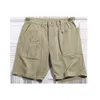 Mäns shorts Maden Big Pocket P37 Overalls Shorts Men's Ami Khaki Casual Five Point Pants American Vintage Solid Men's 230408