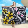 Sarongs Hawaii Floral Polynesian Tribal Printed Promotion Custom Super Fine Wool Soft Sarong Scarf Trendy Home Bath Towel 230408