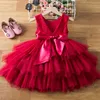 Girl's Dresses Children's Clothing Girl Summer Flower Girl Wedding Children's Clothing Princess Picture Dress Toddler Baby Christmas Lace Dress 230407