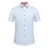 Koszule męskie Wysokiej jakości wysokiej jakości Męskie Krótkie rękawy, podwójnie warstwowy biznes Formalny biuro Camissa Camissa Social Shirt 230408