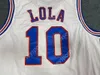 Lola 10 Tune Squad Jam Jam Basketball Jersey Movie Men's All Ed White Jerseys Rozmiar S-3xl Najwyższej jakości