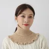 Women Fake Turtleneck Neckerchief Fall Winter Lady Knitted Fake Collar Keep Neck Warm Thermal Neck Sleeve