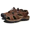 Sandalen Sommer Männer Casual Strand Outdoor Wasser Schuhe Atmungsaktive Trekking Mode Wandern Klettern Angeln Echtes Leder Freizeit Sandalen 230408