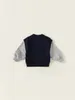 Pullover Boy's Blue Sweater Autumn Winter Children's Children's Casual Wool Sllive Trend Pullover LUSE FIT FIFT FORMPL TOP 231108