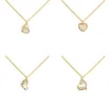 Pendant Necklaces Mother's Day Necklace For Women With Chain Set Pave Zircon Heart Charms Accessories Gift Mom Birthday Jewelry 3 Pcs