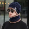 Berretti Berretto invernale Cappello da uomo Berretto lavorato a maglia Donna Sciarpa da collo in lana spessa Passamontagna Maschera Cappelli a cuffia